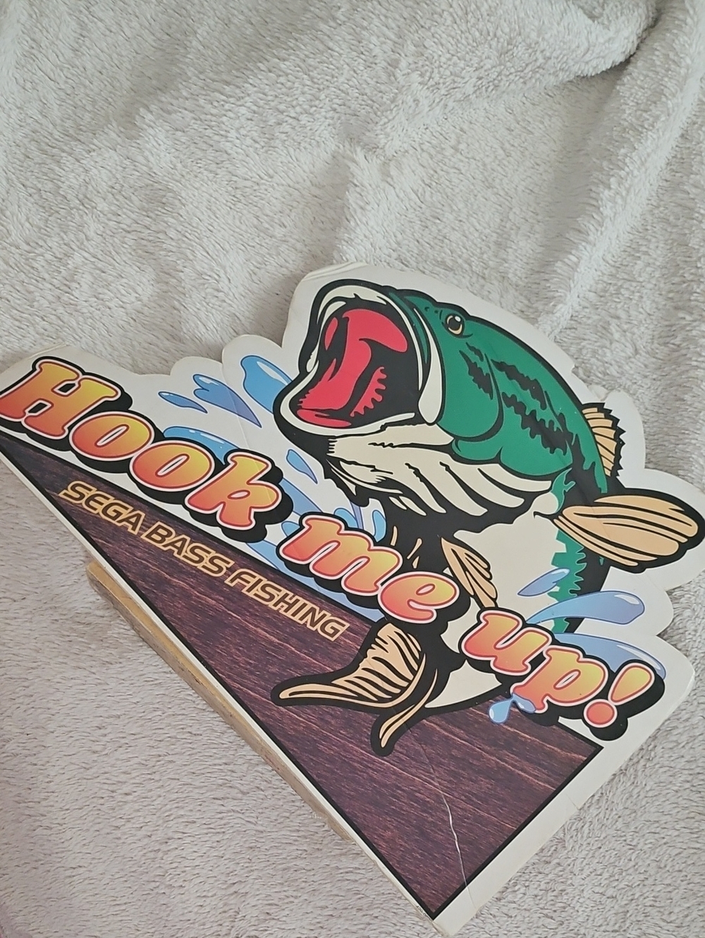 Hook Me Up! Sega Bass Fishing Wall Art - Green Bass Graphic